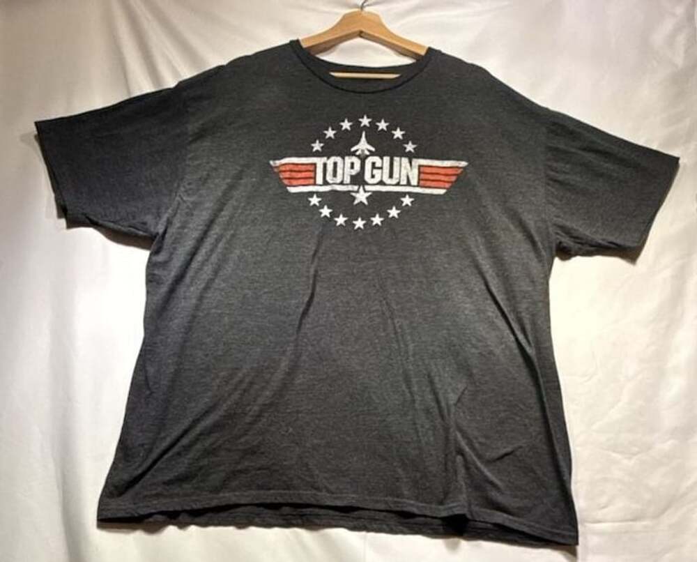Mad Engine Top Gun Men's Star Logo T-Shirt Heather Dark Gray 2XL